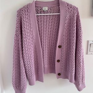Pink cardigan sweater - medium